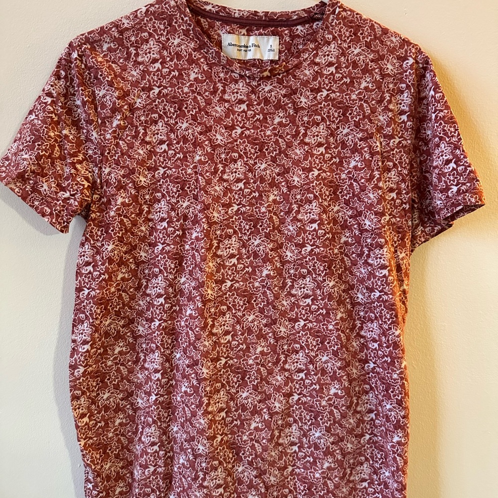 Abercrombie Red Floral Men's Shirt